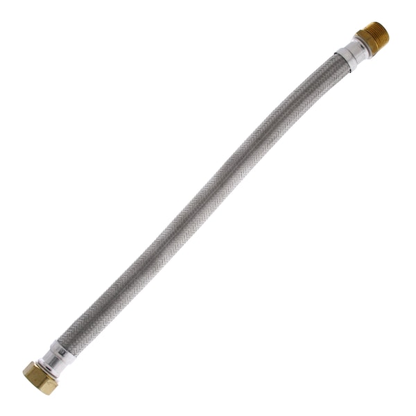 Jones Stephens 3/4in. FIP x 3/4in. MIP x 18in. Braided Stainless Steel Water Heater Connector S04357 - main